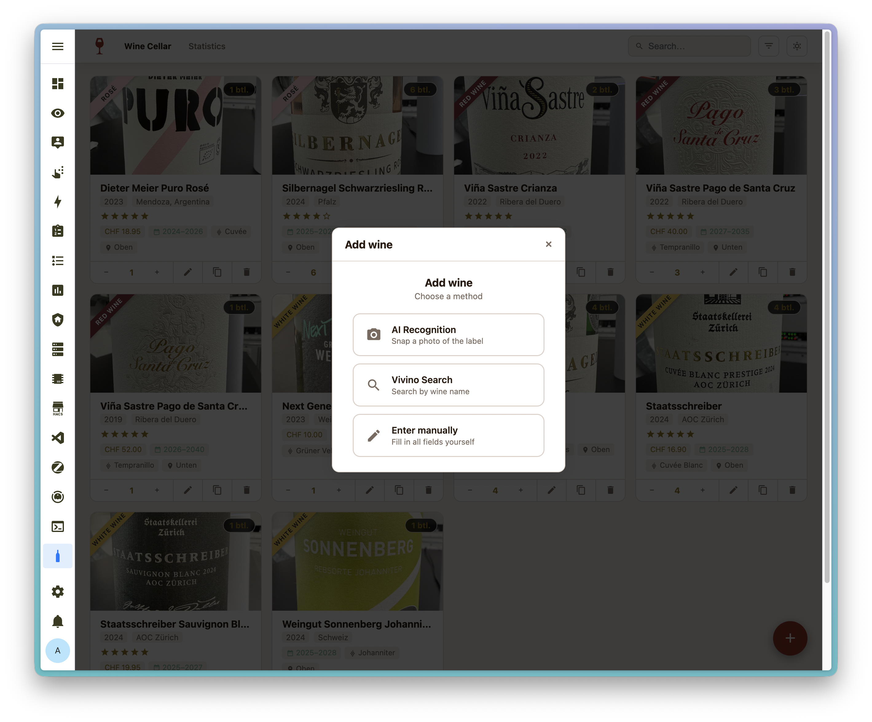 Wine Tracker - Add Wine Screen